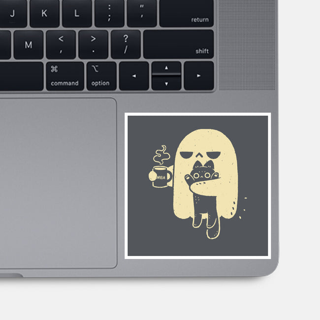 Cute Ghost Holding Cat-None-Glossy-Sticker-xMorfina