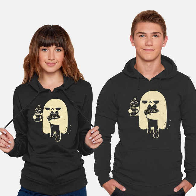 Cute Ghost Holding Cat-Unisex-Pullover-Sweatshirt-xMorfina