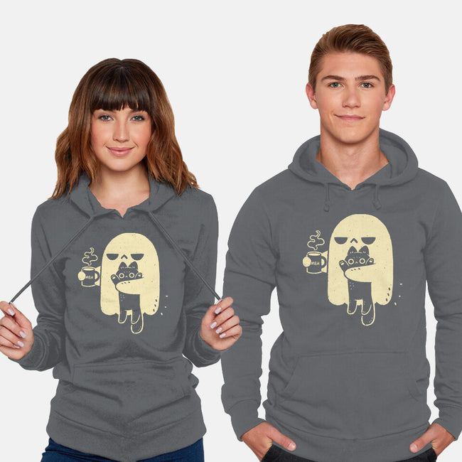 Cute Ghost Holding Cat-Unisex-Pullover-Sweatshirt-xMorfina