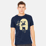 Cute Ghost Holding Cat-Mens-Heavyweight-Tee-xMorfina