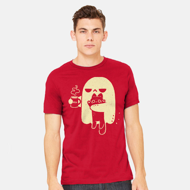 Cute Ghost Holding Cat-Mens-Heavyweight-Tee-xMorfina