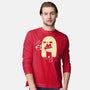 Cute Ghost Holding Cat-Mens-Long Sleeved-Tee-xMorfina