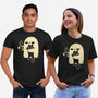 Cute Ghost Holding Cat-Unisex-Basic-Tee-xMorfina