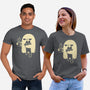 Cute Ghost Holding Cat-Unisex-Basic-Tee-xMorfina