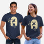 Cute Ghost Holding Cat-Unisex-Basic-Tee-xMorfina