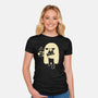 Cute Ghost Holding Cat-Womens-Fitted-Tee-xMorfina