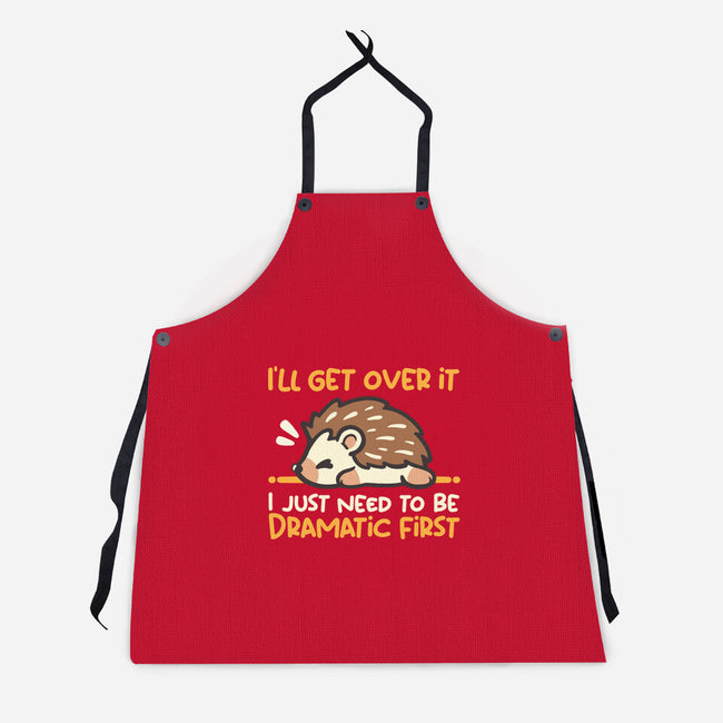 Dramatic Hedgehog-Unisex-Kitchen-Apron-NemiMakeit