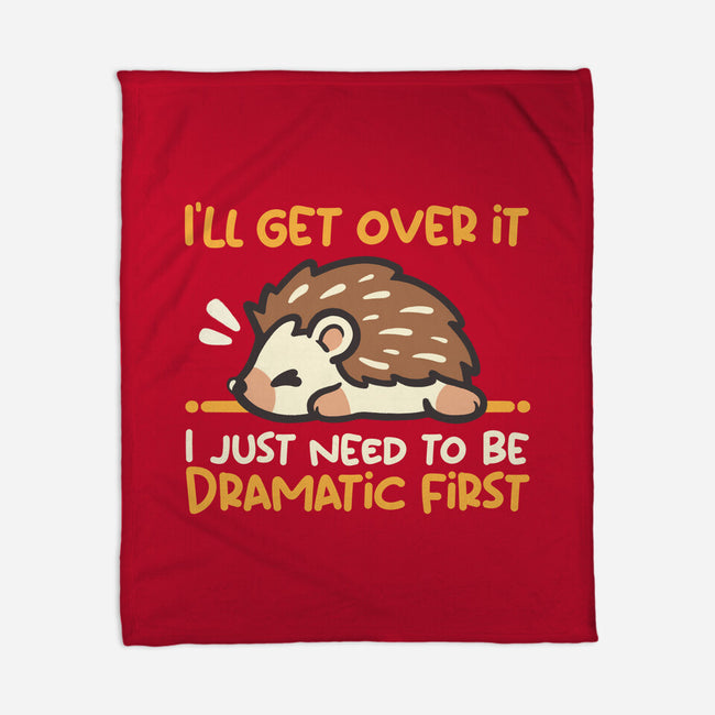 Dramatic Hedgehog-None-Fleece-Blanket-NemiMakeit