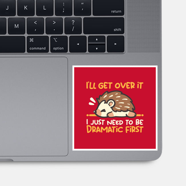 Dramatic Hedgehog-None-Glossy-Sticker-NemiMakeit
