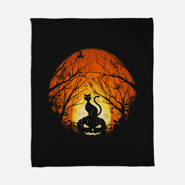 Creepy Night-None-Fleece-Blanket-sebasebi