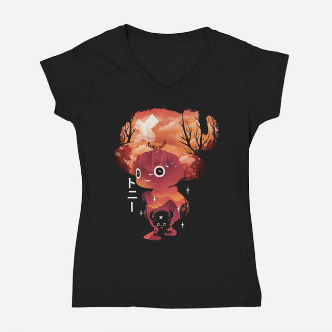 The Doctor Tony-Womens-V-Neck-Tee-dandingeroz