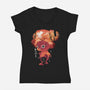 The Doctor Tony-Womens-V-Neck-Tee-dandingeroz