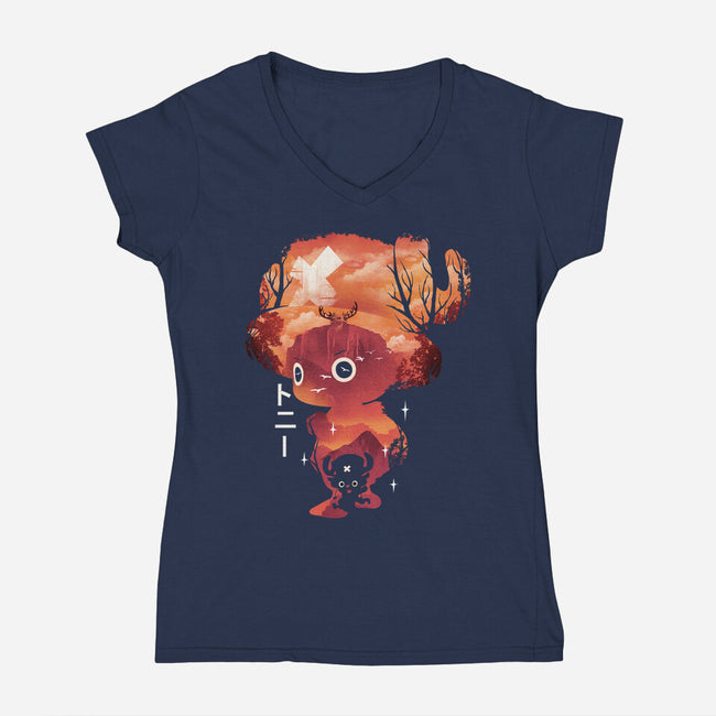 The Doctor Tony-Womens-V-Neck-Tee-dandingeroz