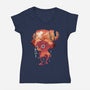The Doctor Tony-Womens-V-Neck-Tee-dandingeroz