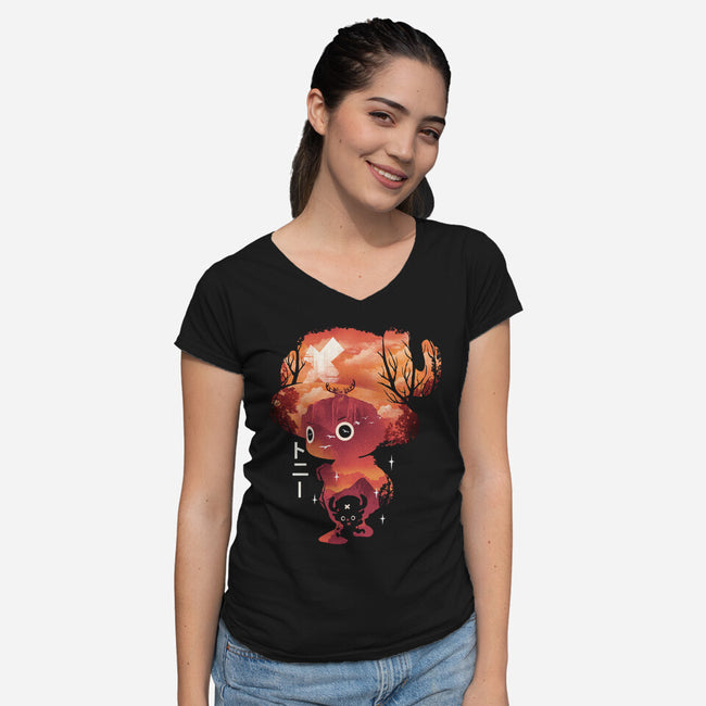 The Doctor Tony-Womens-V-Neck-Tee-dandingeroz