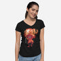 The Doctor Tony-Womens-V-Neck-Tee-dandingeroz