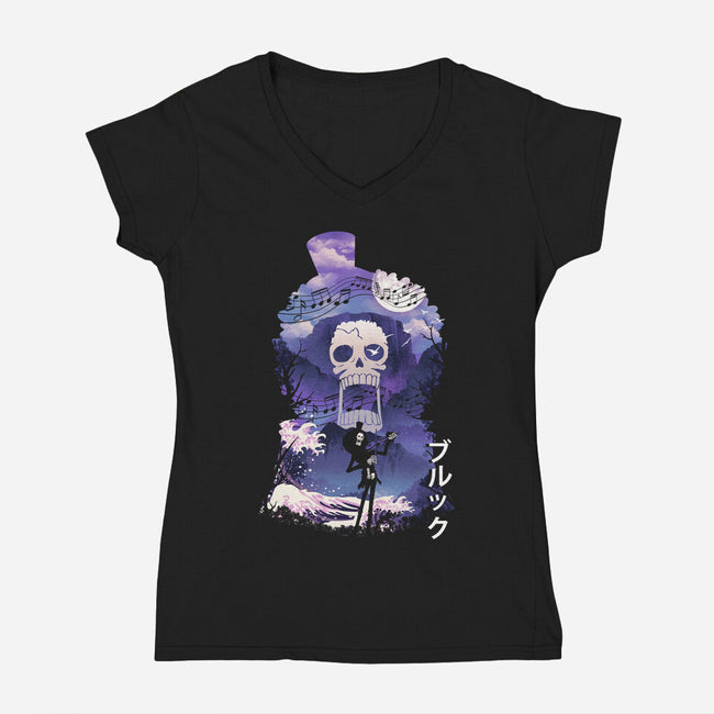 The Musician Brook-Womens-V-Neck-Tee-dandingeroz