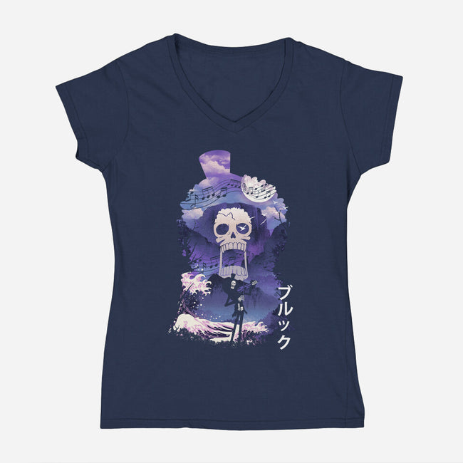 The Musician Brook-Womens-V-Neck-Tee-dandingeroz