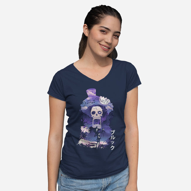 The Musician Brook-Womens-V-Neck-Tee-dandingeroz