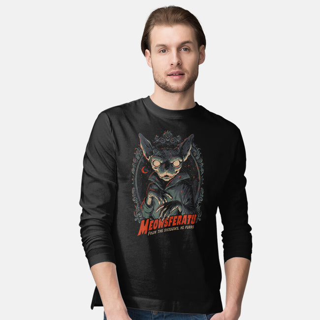 Meowsferatu-Mens-Long Sleeved-Tee-eduely