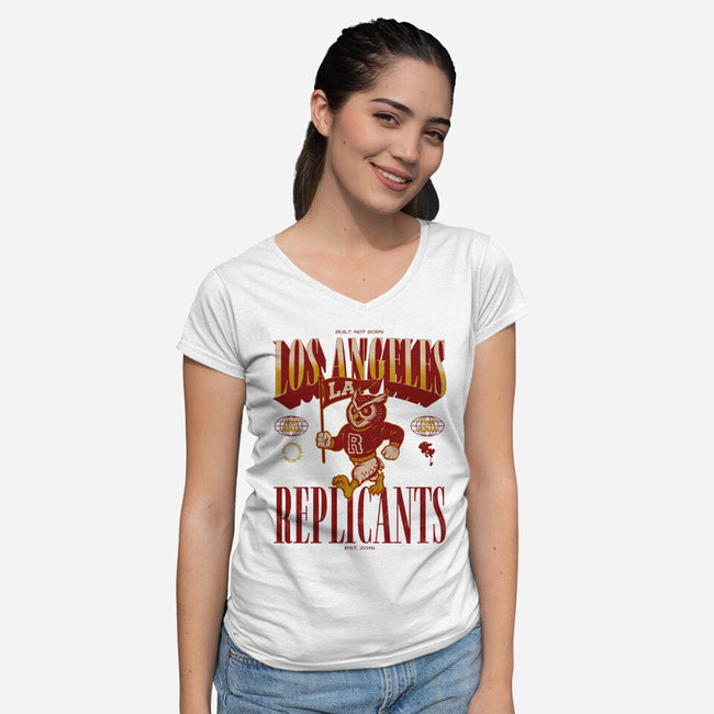 Go Replicants-Womens-V-Neck-Tee-Hafaell