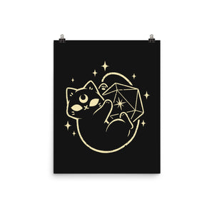 Cute Magical Black Cat D20