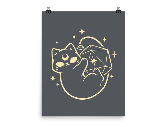 Cute Magical Black Cat D20