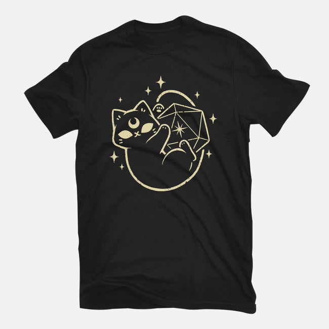 Cute Magical Black Cat D20-Womens-Fitted-Tee-xMorfina