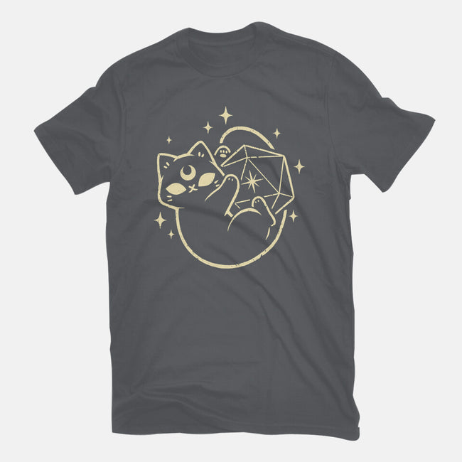 Cute Magical Black Cat D20-Unisex-Basic-Tee-xMorfina