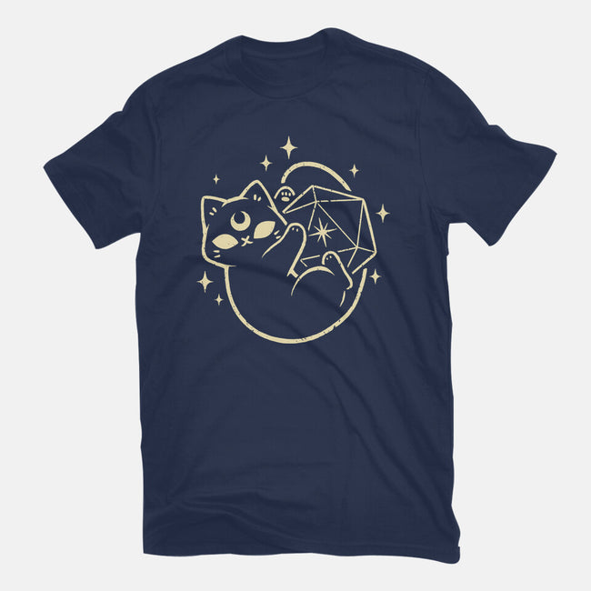 Cute Magical Black Cat D20-Womens-Basic-Tee-xMorfina