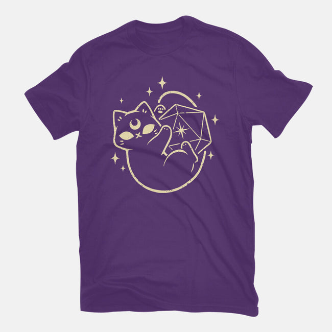Cute Magical Black Cat D20-Womens-Fitted-Tee-xMorfina