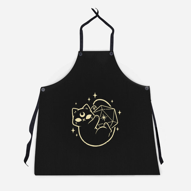 Cute Magical Black Cat D20-Unisex-Kitchen-Apron-xMorfina
