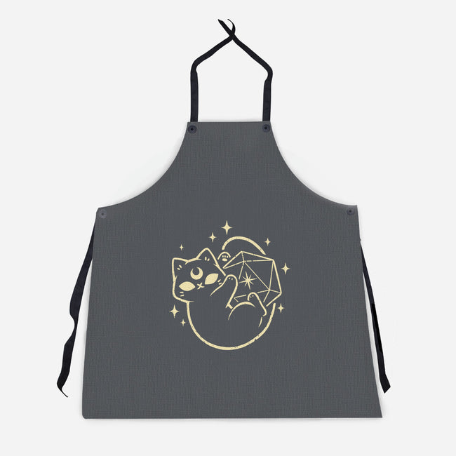 Cute Magical Black Cat D20-Unisex-Kitchen-Apron-xMorfina