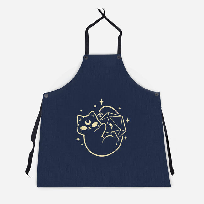 Cute Magical Black Cat D20-Unisex-Kitchen-Apron-xMorfina