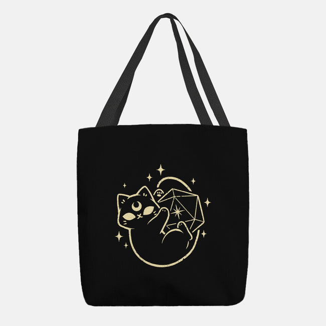 Cute Magical Black Cat D20-None-Basic Tote-Bag-xMorfina