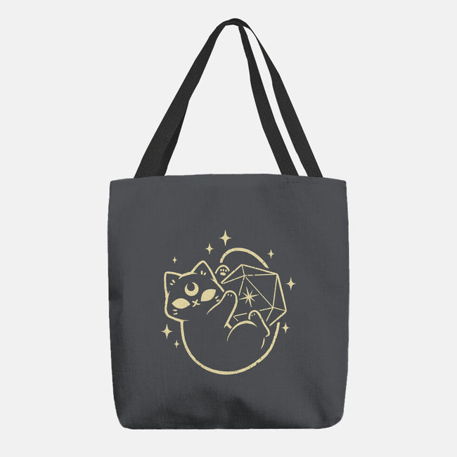 Cute Magical Black Cat D20-None-Basic Tote-Bag-xMorfina