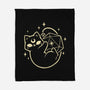 Cute Magical Black Cat D20-None-Fleece-Blanket-xMorfina