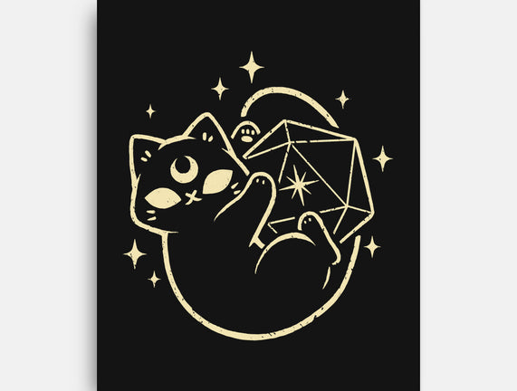 Cute Magical Black Cat D20