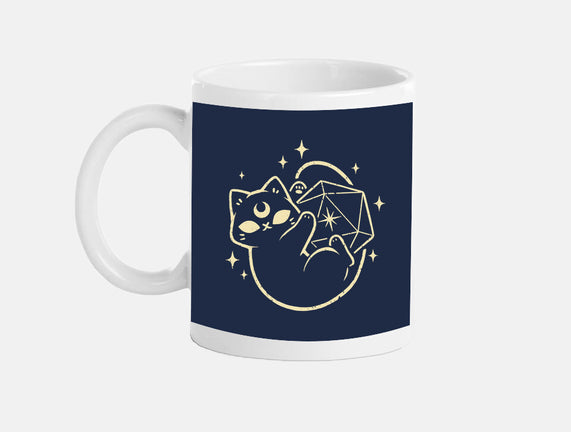 Cute Magical Black Cat D20