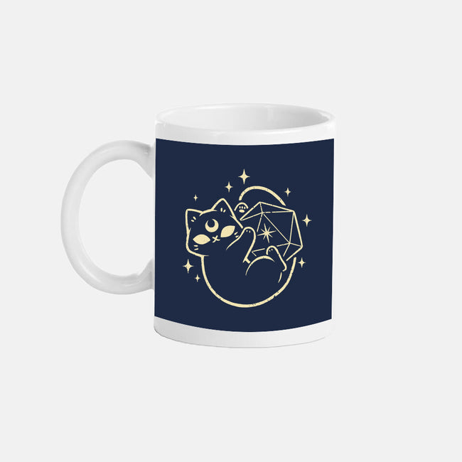 Cute Magical Black Cat D20-None-Mug-Drinkware-xMorfina