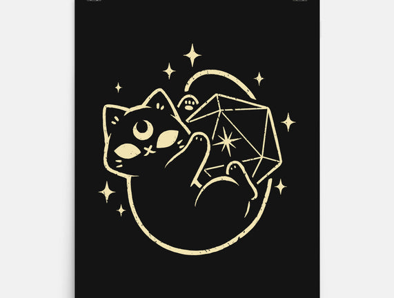 Cute Magical Black Cat D20