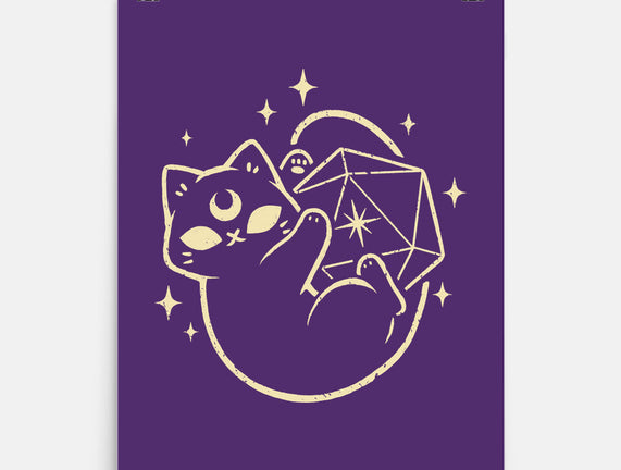 Cute Magical Black Cat D20