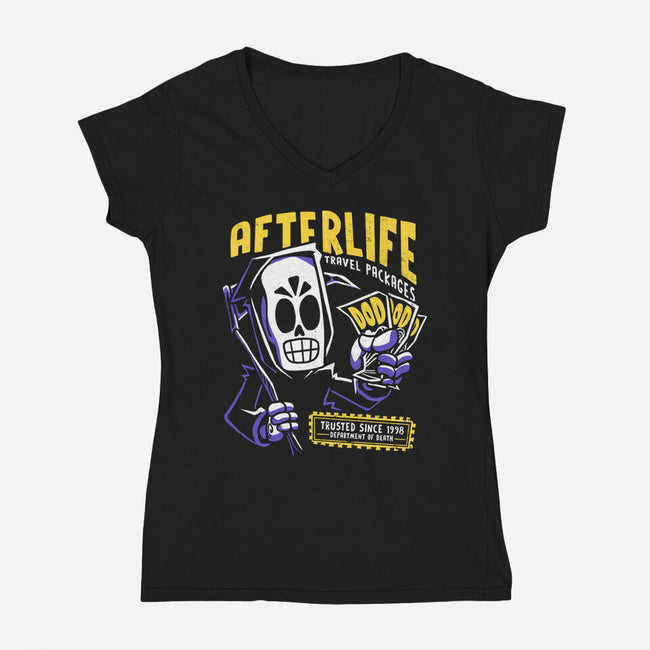 Afterlife Tickets-Womens-V-Neck-Tee-estudiofitas