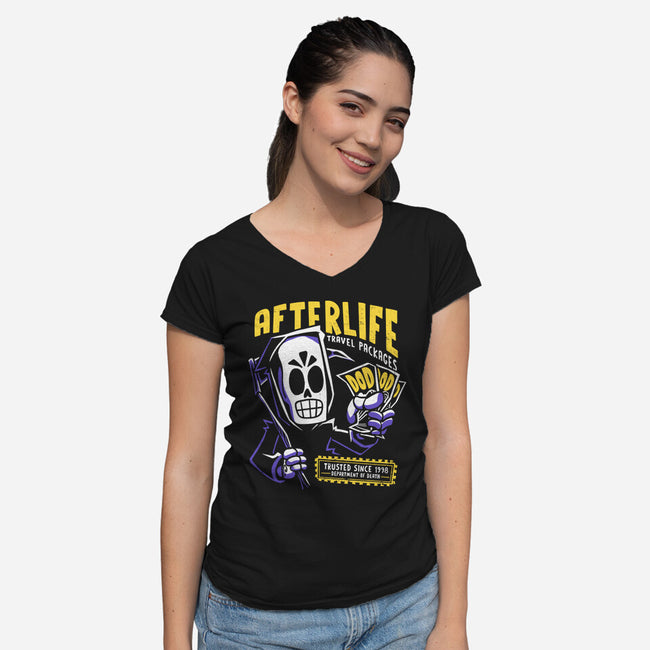 Afterlife Tickets-Womens-V-Neck-Tee-estudiofitas