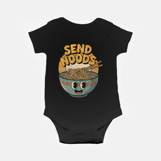 Send Noods Retro-Baby-Basic-Onesie-RoboMega