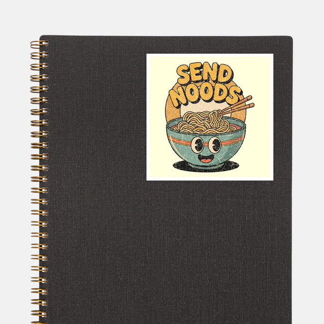 Send Noods Retro-None-Glossy-Sticker-RoboMega