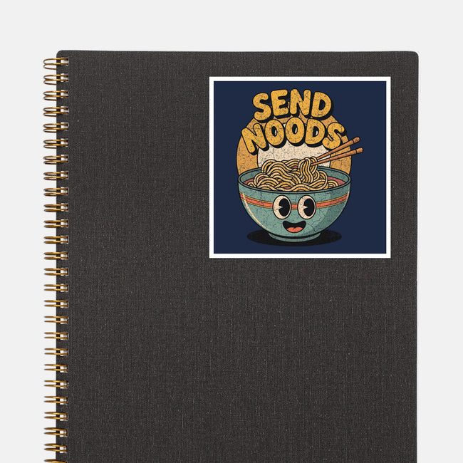 Send Noods Retro-None-Glossy-Sticker-RoboMega