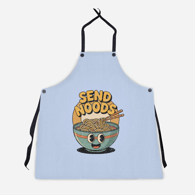 Send Noods Retro-Unisex-Kitchen-Apron-RoboMega