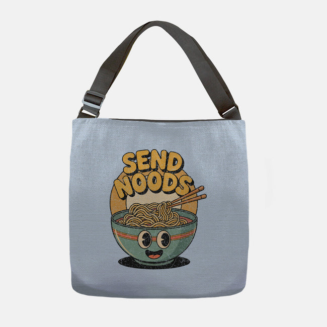 Send Noods Retro-None-Adjustable Tote-Bag-RoboMega
