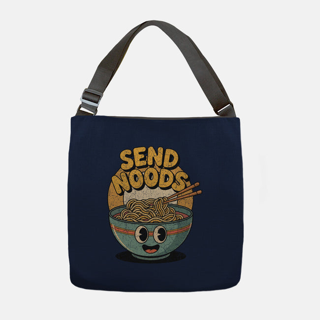 Send Noods Retro-None-Adjustable Tote-Bag-RoboMega